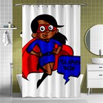 Black Super Mom Shower Curtain 48  x 72  (Small)