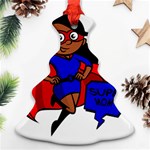 Black Super Mom Ornament (Christmas Tree) 