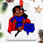 Black Super Mom Ornament (Bell)