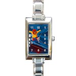 Cinco De Mayo Luchador Rectangle Italian Charm Watch