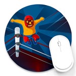 Cinco De Mayo Luchador Round Mousepad