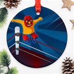 Cinco De Mayo Luchador Ornament (Round)