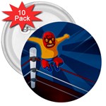 Cinco De Mayo Luchador 3  Button (10 pack)