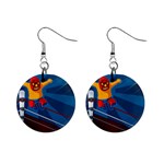 Cinco De Mayo Luchador 1  Button Earrings