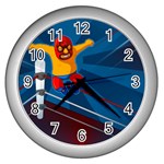 Cinco De Mayo Luchador Wall Clock (Silver)