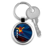 Cinco De Mayo Luchador Key Chain (Round)