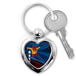 Cinco De Mayo Luchador Key Chain (Heart)