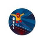 Cinco De Mayo Luchador Magnet 3  (Round)