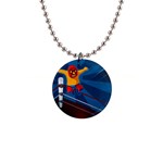 Cinco De Mayo Luchador 1  Button Necklace