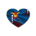 Cinco De Mayo Luchador Rubber Coaster (Heart)