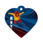 Cinco De Mayo Luchador Dog Tag Heart (One Side)