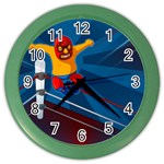 Cinco De Mayo Luchador Color Wall Clock