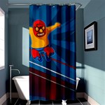 Cinco De Mayo Luchador Shower Curtain 36  x 72  (Stall)