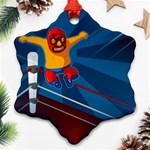 Cinco De Mayo Luchador Snowflake Ornament (Two Sides)