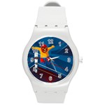 Cinco De Mayo Luchador Round Plastic Sport Watch (M)