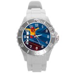 Cinco De Mayo Luchador Round Plastic Sport Watch (L)