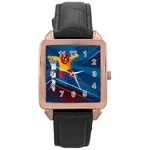 Cinco De Mayo Luchador Rose Gold Leather Watch 