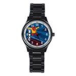 Cinco De Mayo Luchador Stainless Steel Round Watch