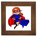 Redhead Super Mom Framed Tile