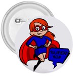 Redhead Super Mom 3  Button