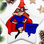 Redhead Super Mom Ornament (Star)