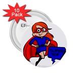 Redhead Super Mom 2.25  Button (10 pack)