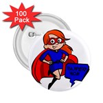 Redhead Super Mom 2.25  Button (100 pack)