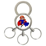 Redhead Super Mom 3-Ring Key Chain