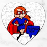 Redhead Super Mom Jigsaw Puzzle (Heart)