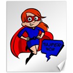 Redhead Super Mom Canvas 8  x 10 