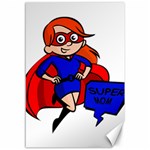 Redhead Super Mom Canvas 12  x 18 