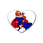 Redhead Super Mom Rubber Heart Coaster (4 pack)