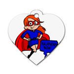 Redhead Super Mom Dog Tag Heart (One Side)