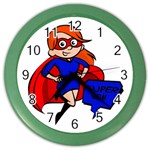 Redhead Super Mom Color Wall Clock