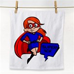 Redhead Super Mom Face Towel