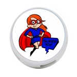 Redhead Super Mom 4-Port USB Hub (Two Sides)