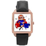 Redhead Super Mom Rose Gold Leather Watch 