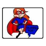 Redhead Super Mom Double Sided Fleece Blanket (Small)