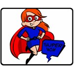 Redhead Super Mom Double Sided Fleece Blanket (Medium)