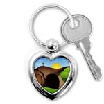 christ tomb Key Chain (Heart)