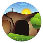 christ tomb Magnet 5  (Round)