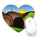 christ tomb Heart Mousepad