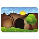 christ tomb Large Doormat