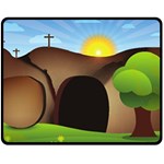 christ tomb Fleece Blanket (Medium)