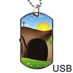 christ tomb Dog Tag USB Flash (Two Sides)