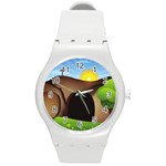 christ tomb Round Plastic Sport Watch (M)