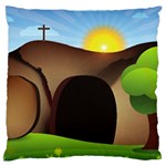 christ tomb Large Cushion Case (One Side)