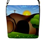 christ tomb Flap Closure Messenger Bag (L)