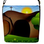 christ tomb Flap Closure Messenger Bag (S)