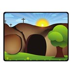 christ tomb Double Sided Fleece Blanket (Small)